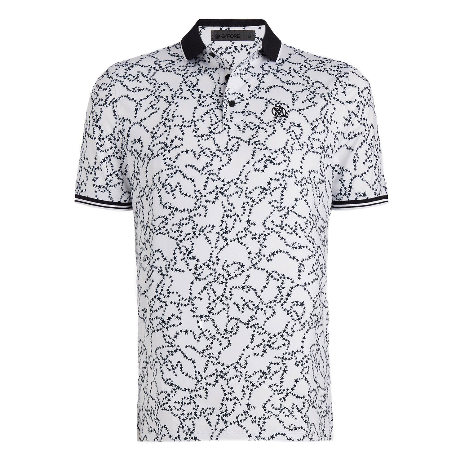 G/FORE Star Dust Rib Collar Tech Jersey Golf Polo Shirt
