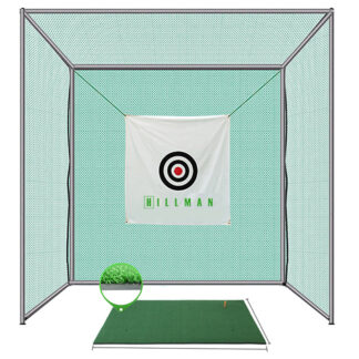 Hillman PGM 3m Semi-Commercial Golf Practice Cage and 1.2m Practice Mat Package
